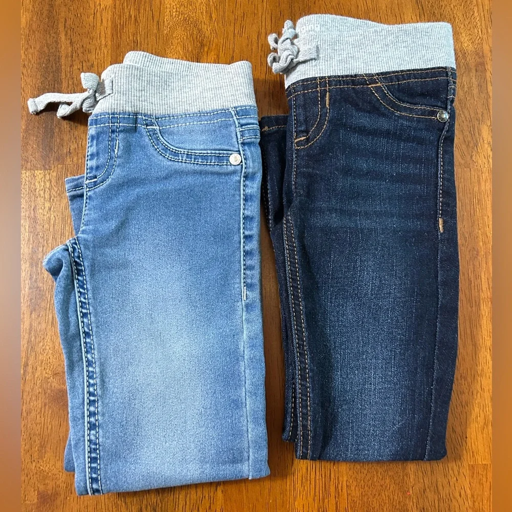 Pull-On Jeggings Bundle | Girl XS (4/5) | Light & Dark Wash Set | Wonder Nation